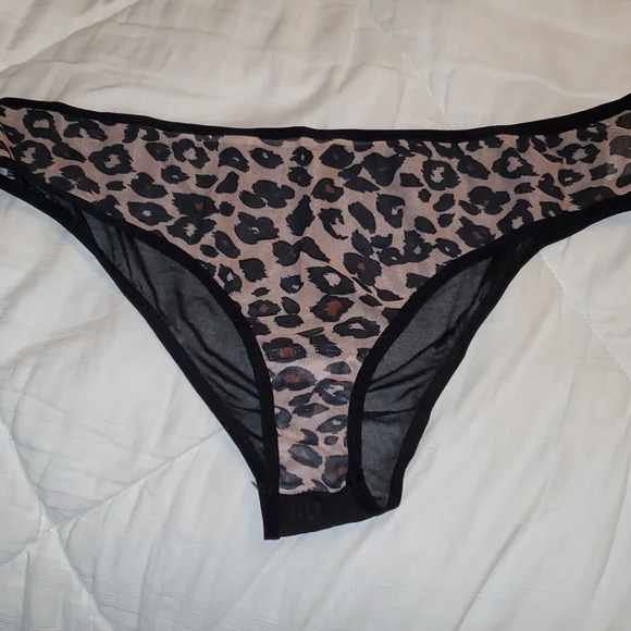 Leopard Sheer Mesh Slip with Panty NWOT - Picture 6 of 8